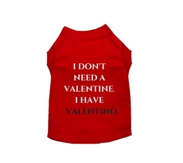 RED - Valentine or Valentino - 2X Large