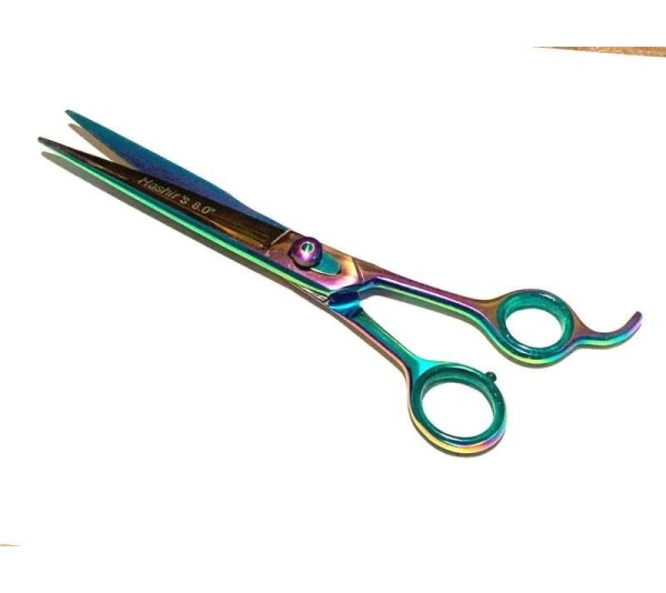 Multi Color Titanium Dog Cat Pet Trimming Haircutting Shears Adjustable - 8"