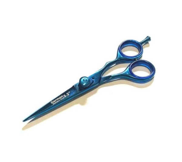 German Stainless Professional Dog Pet Grooming Shears Blue Color  - 5.5"