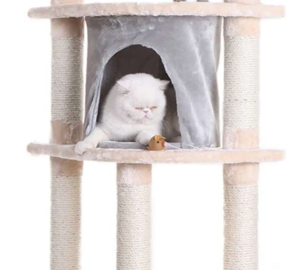 Armarkat 64" Real Wood Cat Tree W Sractch Sisal Post