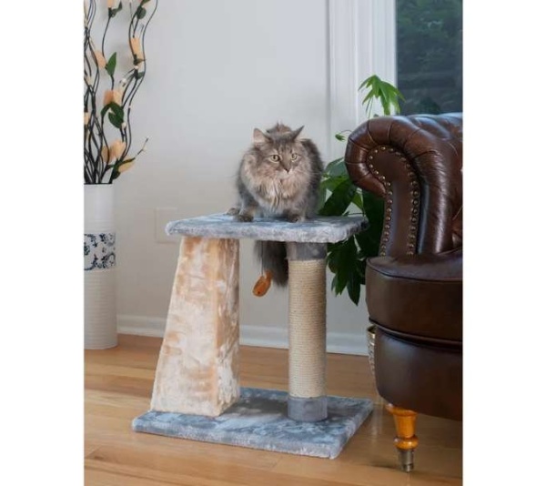 Armarkat  2 Level Platform Scratcher Real Wood Cat Post