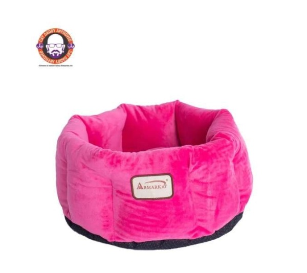 Armarkat Cat Bed, Warm Pet cuddle bed, PInk