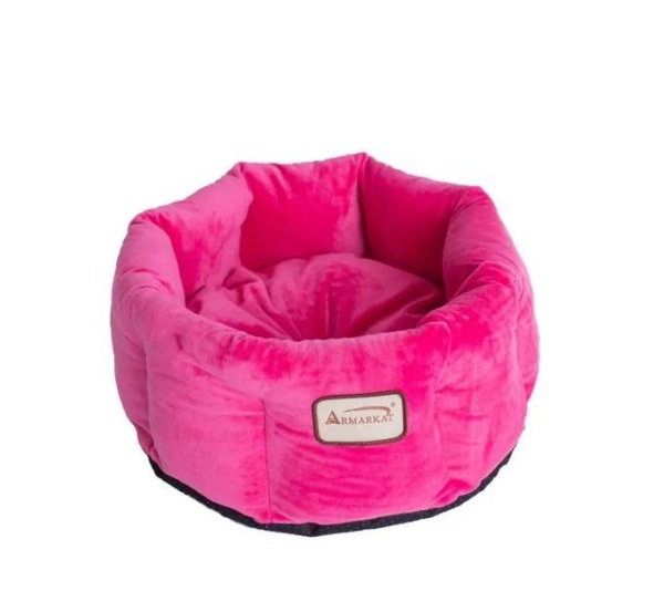 Armarkat Cat Bed, Warm Pet cuddle bed, PInk