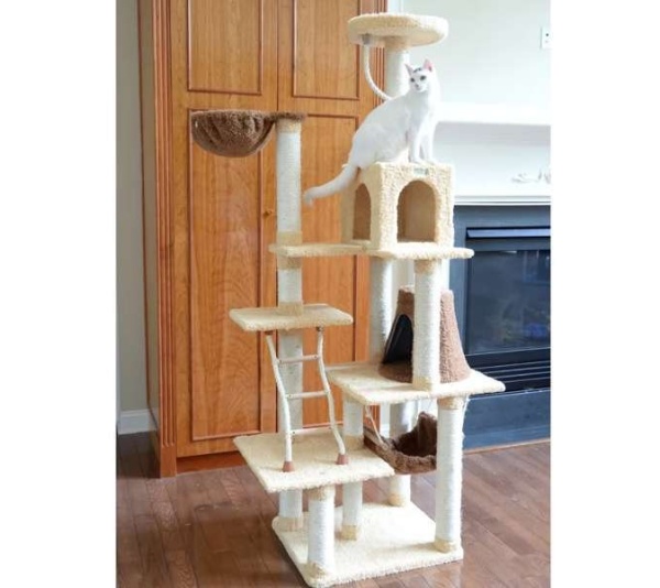 Armarkat Cat Climber Play House, 78" Real Wood Cat furniture