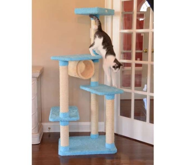 Armarkat Cat Climber, Real Wood Cat Junggle Tree Skyblue