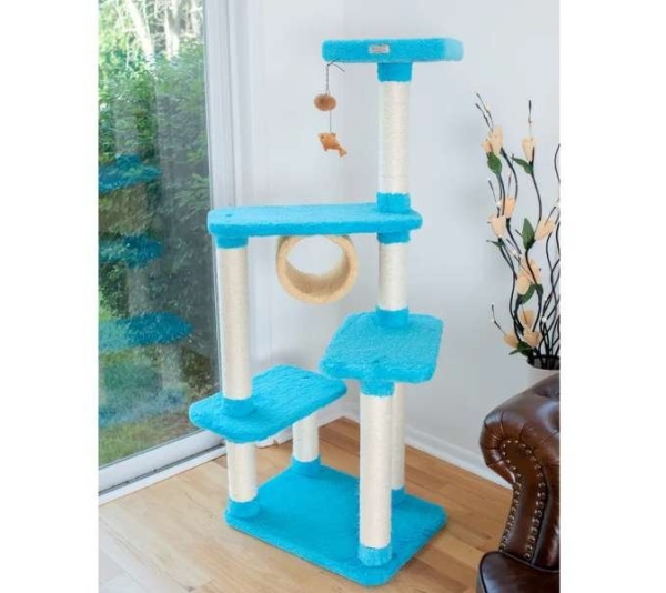 Armarkat Cat Climber, Real Wood Cat Junggle Tree Skyblue