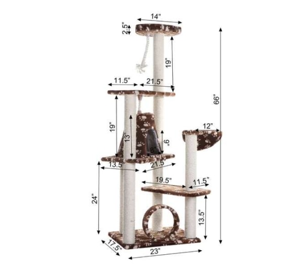 Armarkat Cat Tree Hammock Bed for Cats and Kittens, A6601