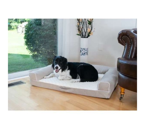 Armarkat D07B Medium Bolstered Pet Bed Cushion W Memory Foam