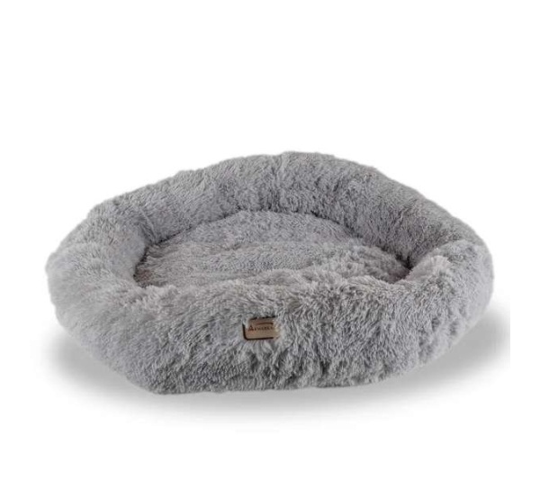 Armarkat Extra Large, Fluffy Gray Round Cat Bed - C71NHS