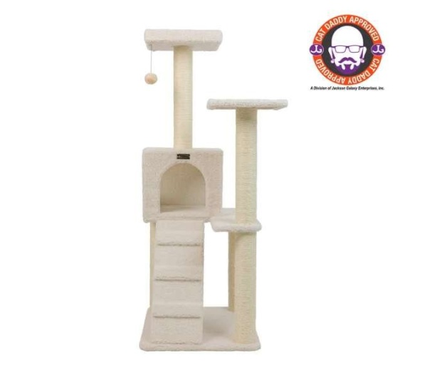 Armarkat Fleece Covered 53" High Cat tree, Real Wood B5301