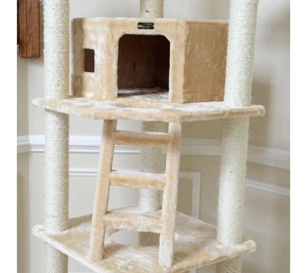 Armarkat Multi-function Real WOOD Cat Tower Beige