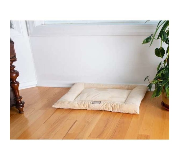 Beige - Armarkat Pet Bed Mat, Dog Crate Soft Pad W Poly Fill Cushion - L
