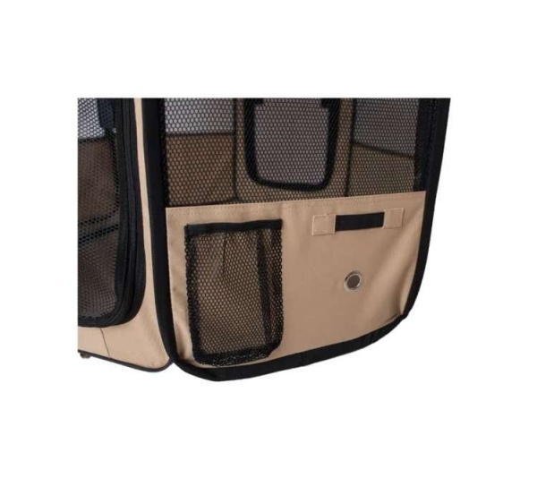 Armarkat Portable Pet Playpen In Blue and Beige Combo