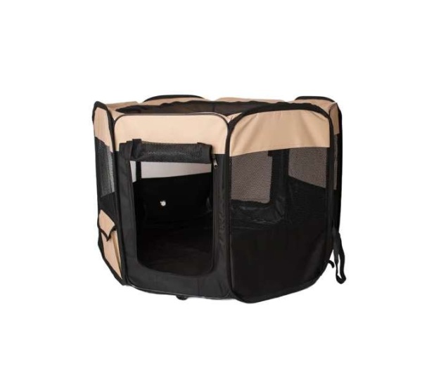 Armarkat PP003BGE-M Portable Pet Playpen In Bk and Bge Combo
