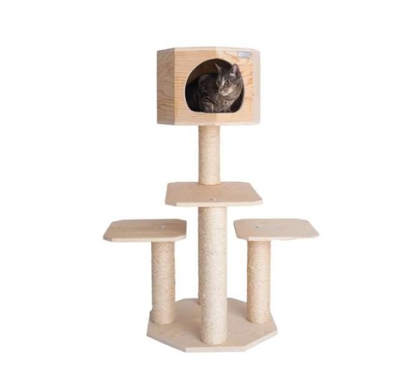 Armarkat Premium  Scots Pine, Solid Wood Cat Tree 46" Tall