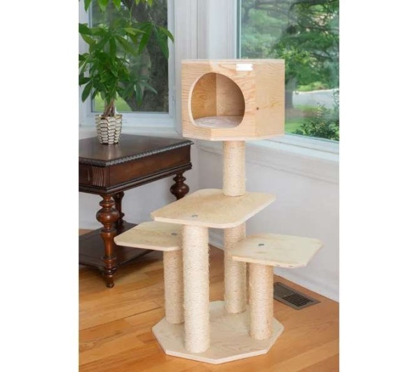 Armarkat Premium  Scots Pine, Solid Wood Cat Tree 46" Tall