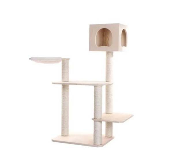 Armarkat Premium Scots Pine Solid Wood Cat Tree, 50" Tall
