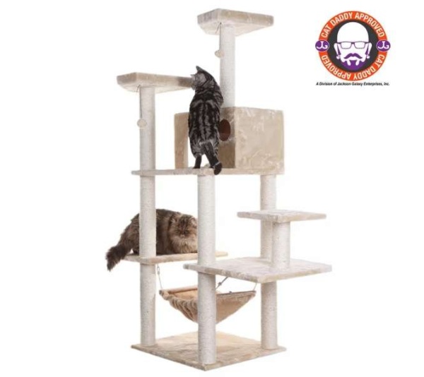 Armarkat Real Wood 72" Beige Cat Tree SratchIng Post A7202