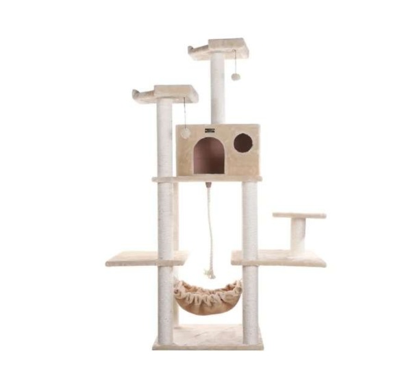 Armarkat Real Wood 72" Beige Cat Tree SratchIng Post A7202