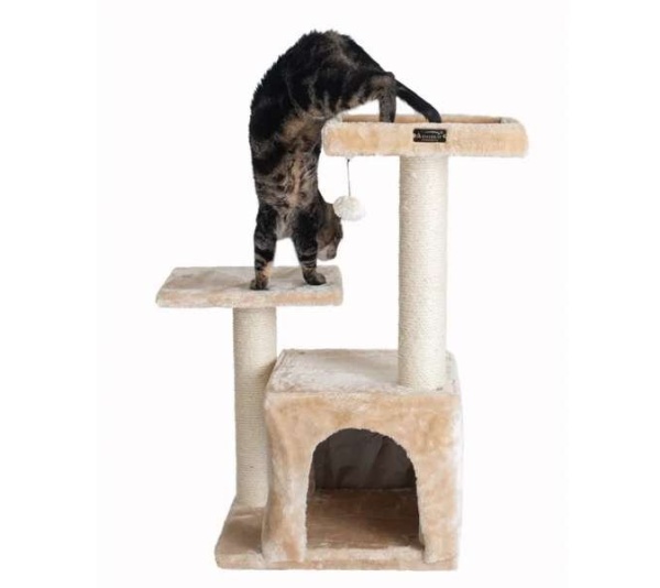 Armarkat Real Wood Classic Cat Tree A3207, 32-Inch Beige