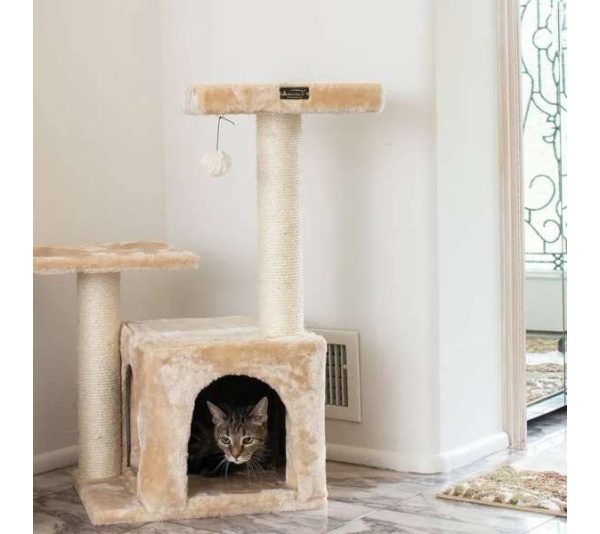 Armarkat Real Wood Classic Cat Tree A3207, 32-Inch Beige