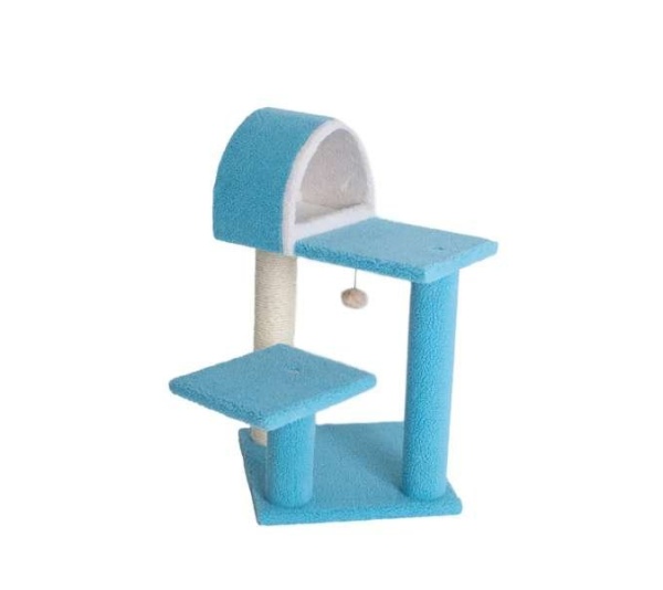 Armarkat Sky Blue 29" Cat Tree Real Wood Cat Tunnel