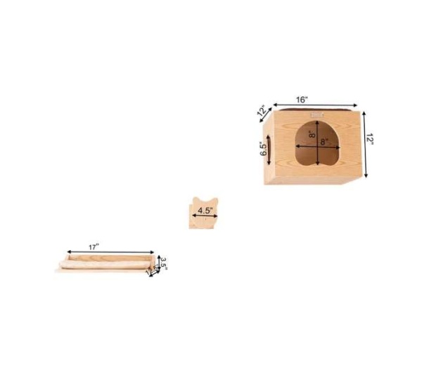 Armarkat Wall Series: Tree W1907A With Condo, Perch And Step