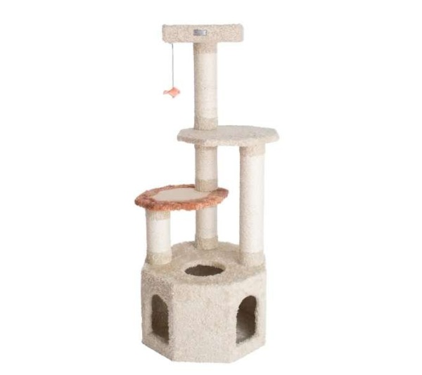 Armarkat X5703 Carpet Cat Furniture Real Wood Cat Condo
