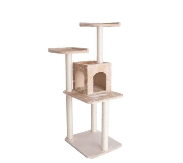GleePet 57-Inch Height Cat Tree Two-Door Real Wood Condo Bge