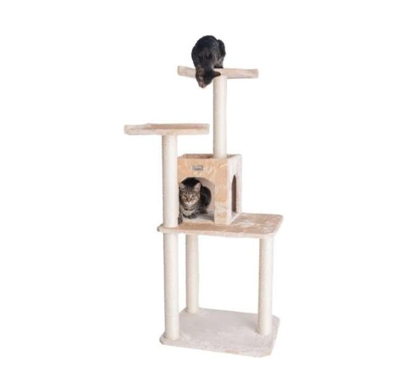 GleePet 57-Inch Height Cat Tree Two-Door Real Wood Condo Bge