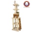 Real Wood  Multi-Level Cat Tower X8303 Cat Tree In Beige