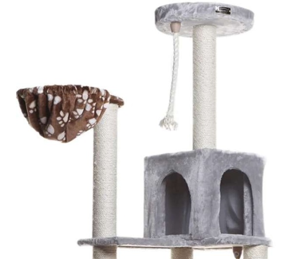 Real Wood Cat Climber Play House With Playhouse, Basket