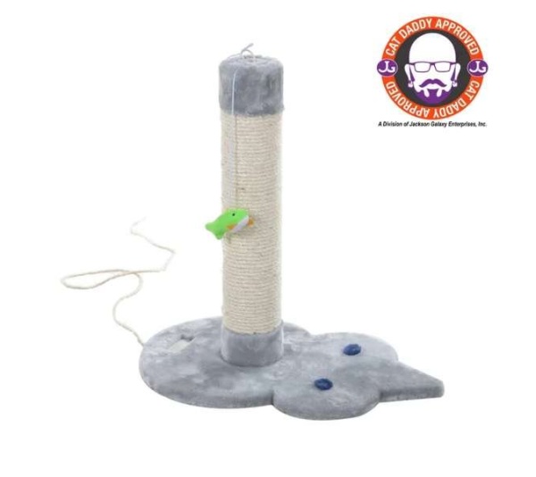 Real Wood Mouse Shape Cat Scratcher Toy, Kitty Sisal Post