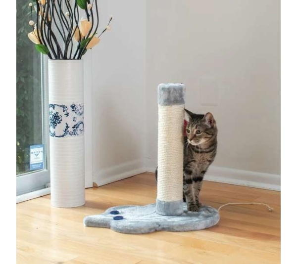 Real Wood Mouse Shape Cat Scratcher Toy, Kitty Sisal Post