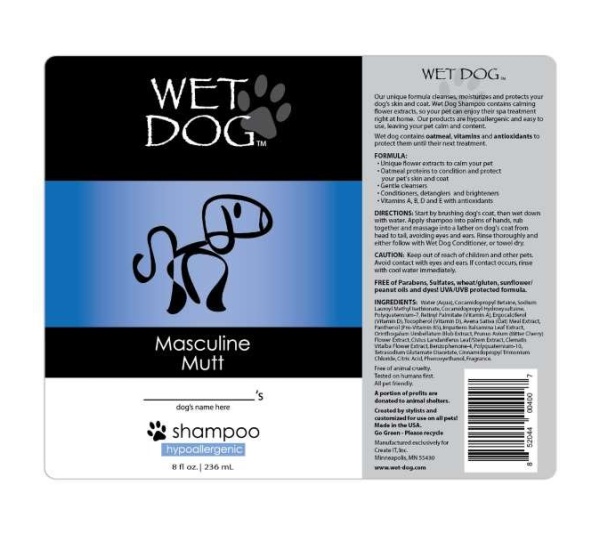 Wet Dog - Masculine Mutt Calming Shampoo for Dogs - 2 oz