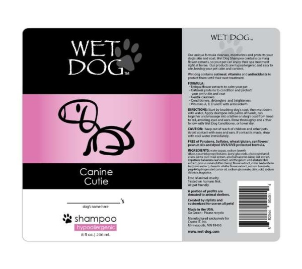 Wet Dog - Canine Cutie Calming Shampoo for Dogs - 8 oz