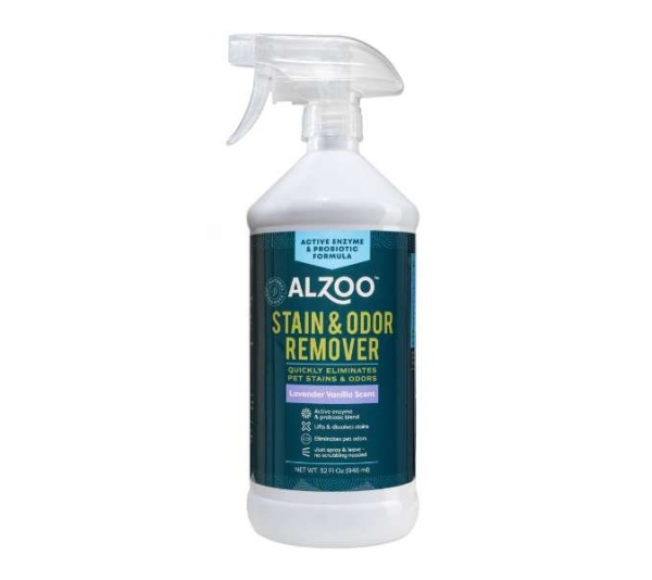 ALZOO Enzymatic Stain & Odor Remover Lavender Vanilla, 16oz - 32oz Lavender Vanilla