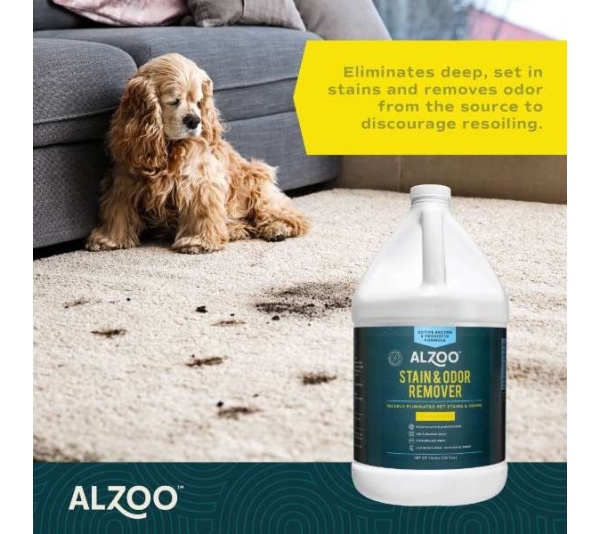 ALZOO Enzyme Stain & Odor Remover Citrus Vanilla, 16oz - 32oz