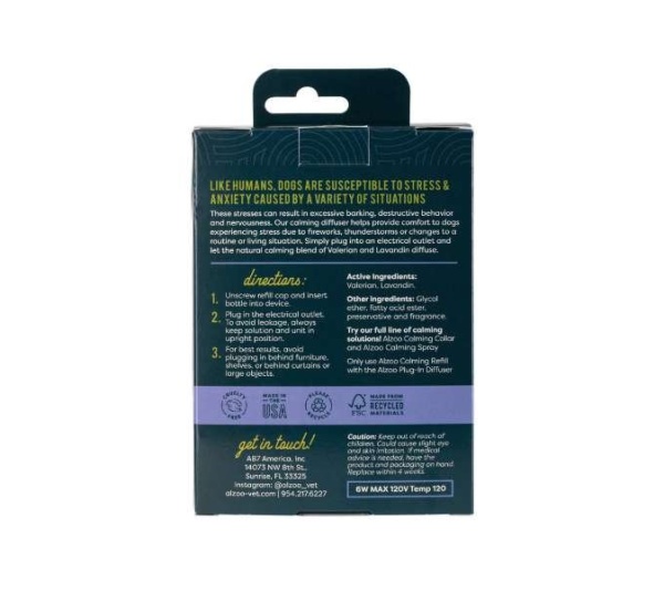 ALZOO Plant-Based Calming Diffuser Plug-in Kit for Dog