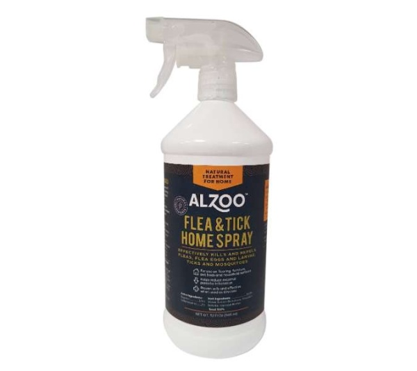 ALZOO Plant-Base Flea & Tick Home Spray, 32oz - 32oz