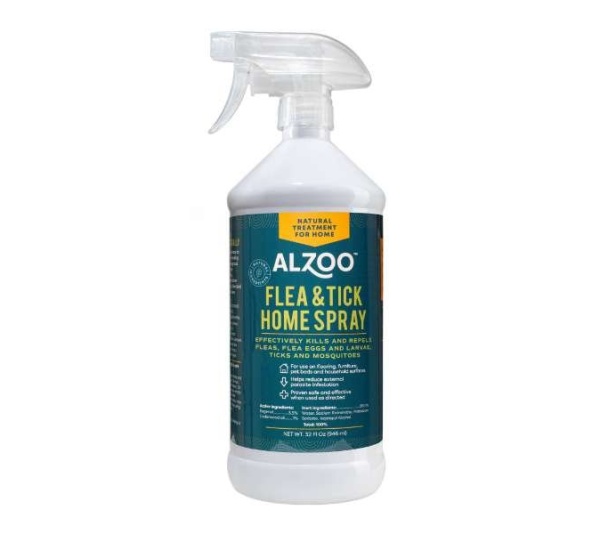 ALZOO Plant-Base Flea & Tick Home Spray, 32oz - 32oz