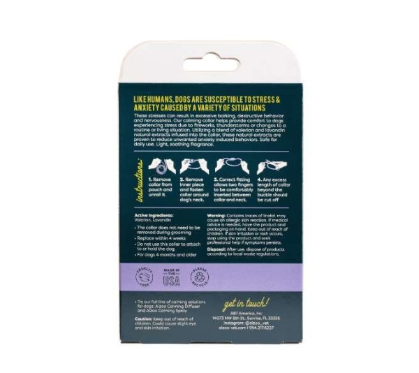 ALZOO Plant-Based Calming Collar for Dogs