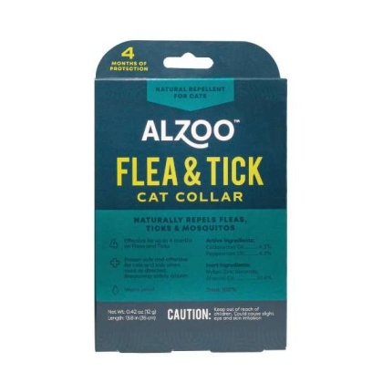ALZOO Plant-Based Flea & Tick Collar Cat - One Size Fits All