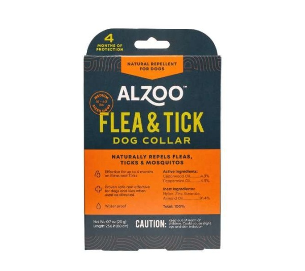 ALZOO Plant-Based Flea & Tick Collar Medium Dog - Medium
