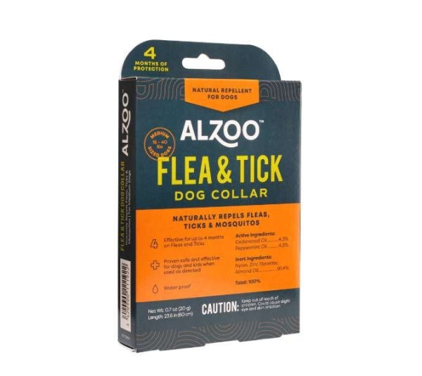 ALZOO Plant-Based Flea & Tick Collar Medium Dog - Medium