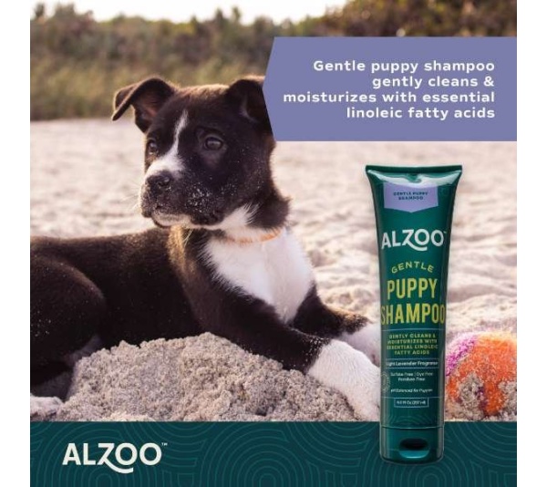 ALZOO Plant-Based Grooming Shampoo for Puppies, 8oz