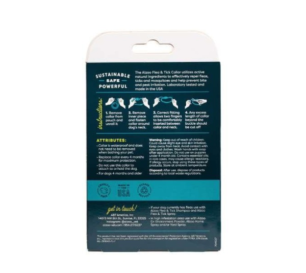 ALZOO Plant-Based Flea & Tick Collar Small Dog - Small