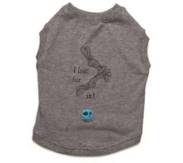 Grey - I Live for It Tee - Medium