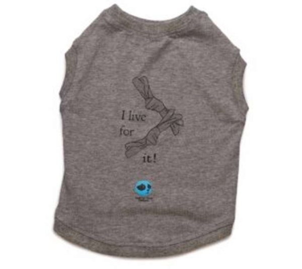 Grey - I Live for It Tee - X-Small