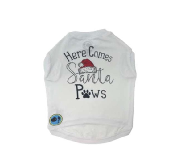 White - Santa Paws Tee - X-Small